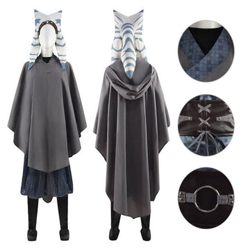 Ahsoka Tano Costumes Star Wars Mandalorian Ahsoka Halloween Cosplay Outfit BEcostume